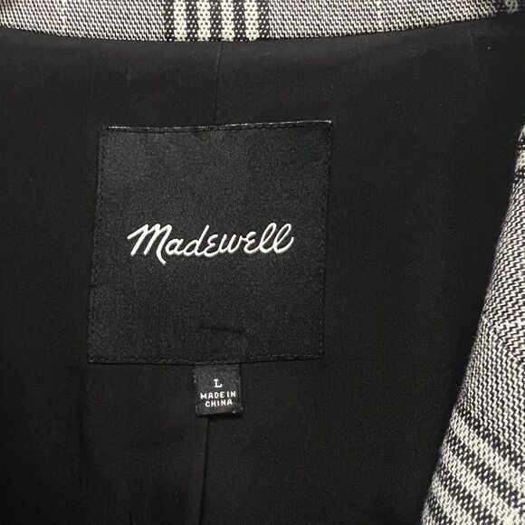 Madewell Caldwell Oversized Plaid Double Breasted Plaid Blazer Jacket Size L - Picture 7 of 12